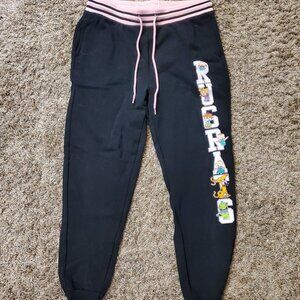 Kids Rugrats Black with Pink Waistband Sweatpants Size Medium 24" Inseam